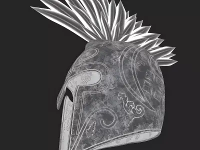Gladiator Helmet Game Ready Lowpoly Free low-poly 3D model purchase
