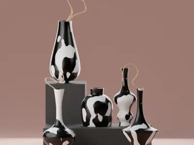 3D Vase Collection Free low-poly 3D model