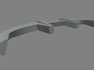 Car Spoiler 014 Low-poly 3D model