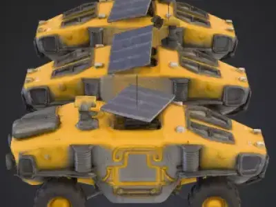 Desert exploration vehicle 3D print model