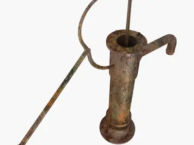 Old Water Hand Pump Low-poly 3D model