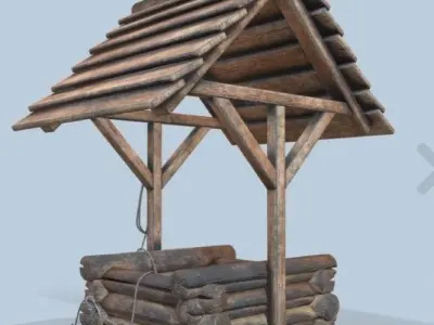 Wooden Well 3D Model 3D print model