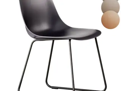 Fiber Side Chair Sled Base by Muuto 3D model