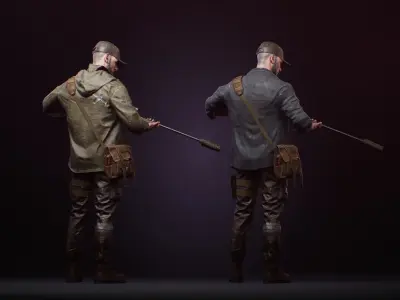 Aiden Stallhart - Character Survival Low-poly 3D model