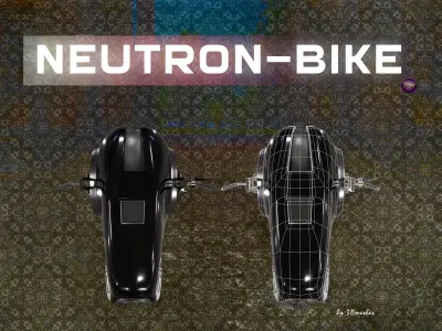 Neutron - Bike - PBR lowpoly - FREE model Free low-poly 3D model