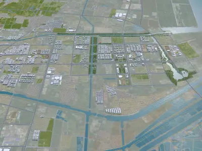 Lianyungang Jiangsu China 130km Free low-poly 3D model