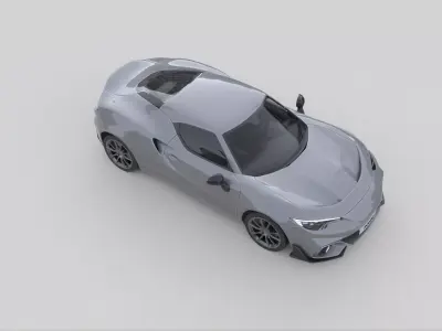 Generic Modern Sport Car Coupe 2020 Low-poly 3D model