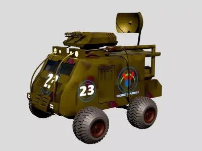 Military Armoured Vehicle Low-poly 3D model