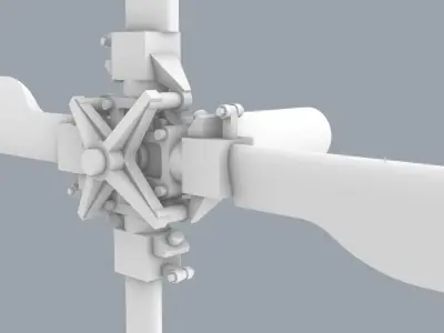 Sea King Wessex Tail Rotor Low-poly 3D model