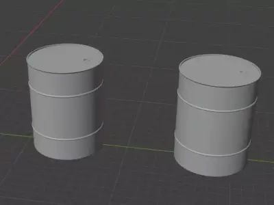 Oil Barrel Free low-poly 3D model get