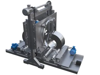 Automatic feeding equipment for wiper steel strip 3D model