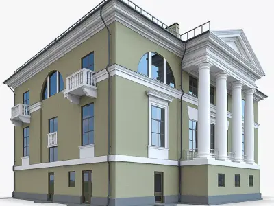 Residential Building 01  Low-poly 3D model