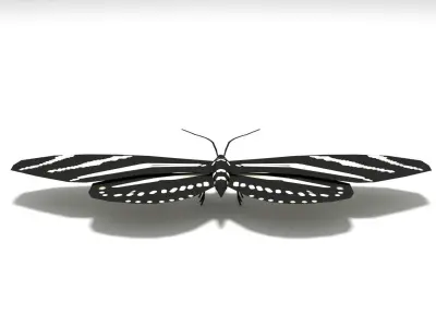 Low Poly Cartoon Butterfly Low-poly 3D model