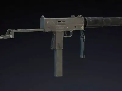 MAC 10 Low Poly Low-poly 3D model purchase
