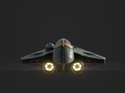 Star Wars Jedi Starfighter - Anakin Skywalker Low-poly 3D model