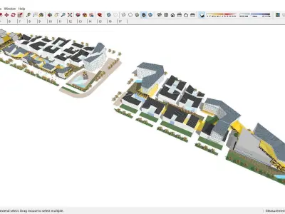 Sketchup Commercial Office Complex 214 3D model