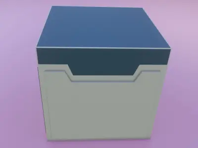 Unwilling the futuristic Sci-fi crate Low-poly 3D model