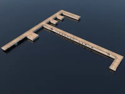 Marina for boats 3D model