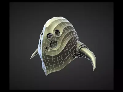 15 HELMETS Low poly and high poly Free 3D model