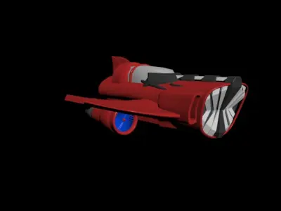 Spaceship plane with wings Free 3D model
