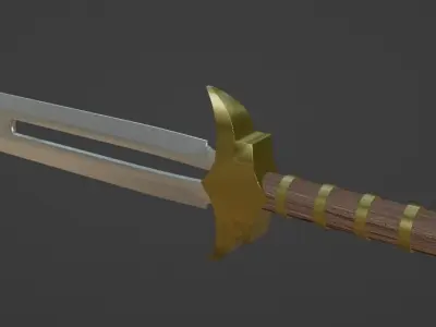 Fantasy Dagger Low-poly 3D model 2