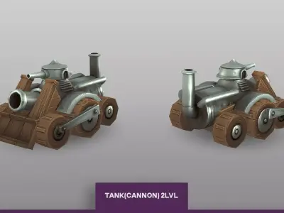  3D model CARTOON VEHICLES pack Low-poly 3D model