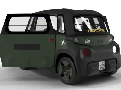 Opel Rocks-e 2020 Dutch Army HQ interior 3D model