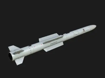 RVV-SD Air-to-air missile R-77 R77M Adder Low-poly 3D model