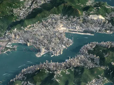 Hong Kong 3D model purchase