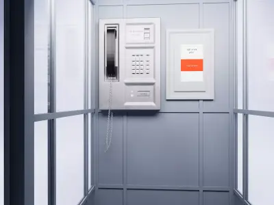 Telephone box 3D model