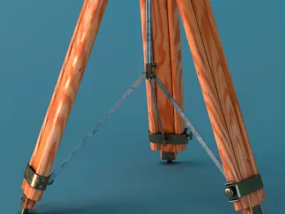 telescope antique harbour 3D model