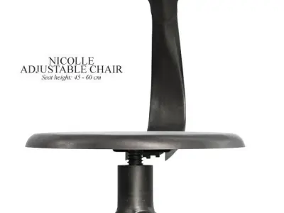 Industrial stools and chairs part2 3D model