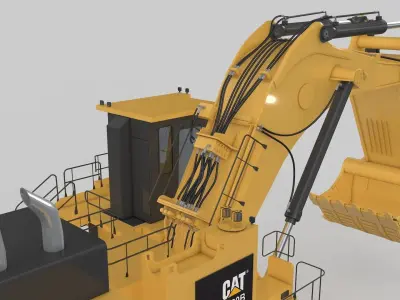 Mining Excavator Rigged  3D model
