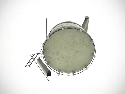 Destroy Water Tank Low-poly 3D model