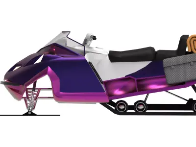 Snow Mobile  Low-poly 3D model