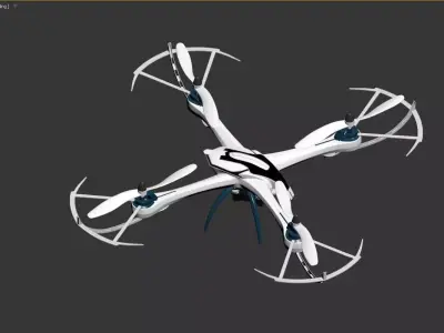 3D model of a quadcopter drone 3D model