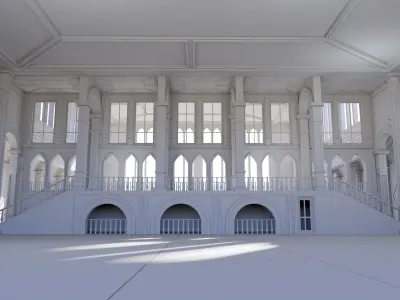 Medieval Palace 3D Model Low-poly 3D model