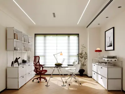  Office interior scene 55 3D model