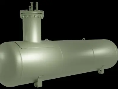 Industry Gas-Holders pack Low-Poly 3D model 3D model
