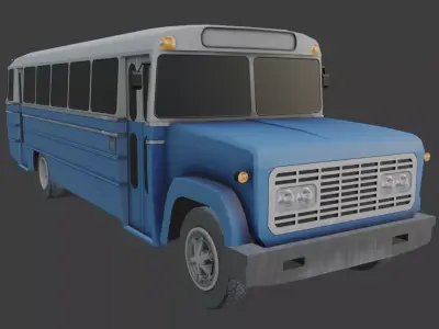 GMC Bus Low-poly 3D model