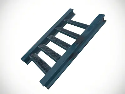Slip Resistant Metal Stair Treads 3D model