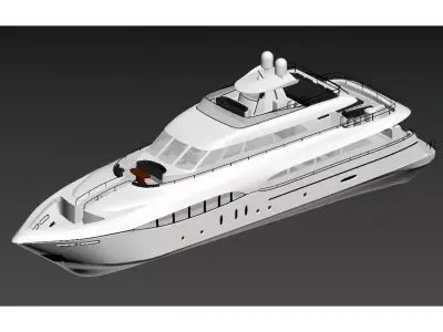 Luxury yacht 3D model by liuluhong