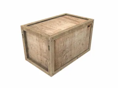 Old Wooden Cargo Crate 5 PBR Low-poly 3D model