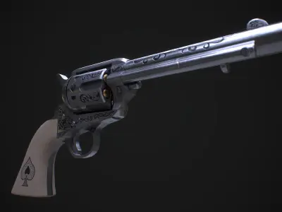 Revolver  Colt 1873 Free low-poly 3D model