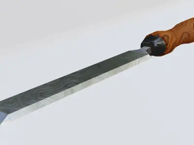 Onyx Damascus Chisel  Low-poly 3D model