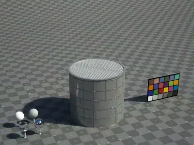 Metal Steel Water Tank Low-poly 3D model