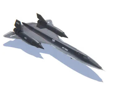 YF-12A Blackbird Low-poly 3D model