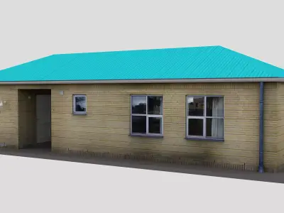Realistic European City Block Building 27 Low-poly 3D model