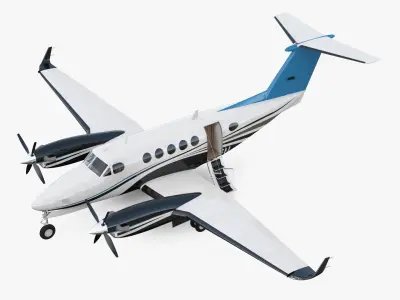 Twin Turboprop Civil Utility Aircraft 3D model