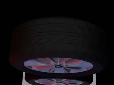BWM X6 SUV TIRES Low-poly 3D model
